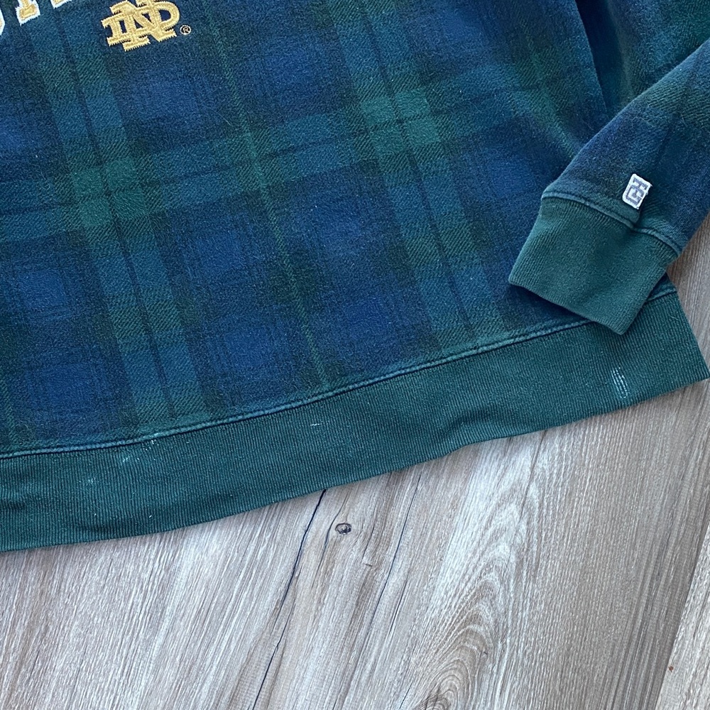 Vintage plaid Notre Dame Sweatshirt - Picture 2 of 11